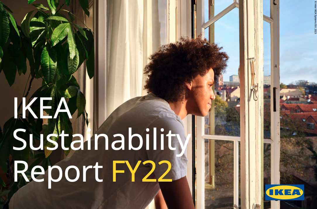 The cover of IKEA's 2022 Sustainability Report