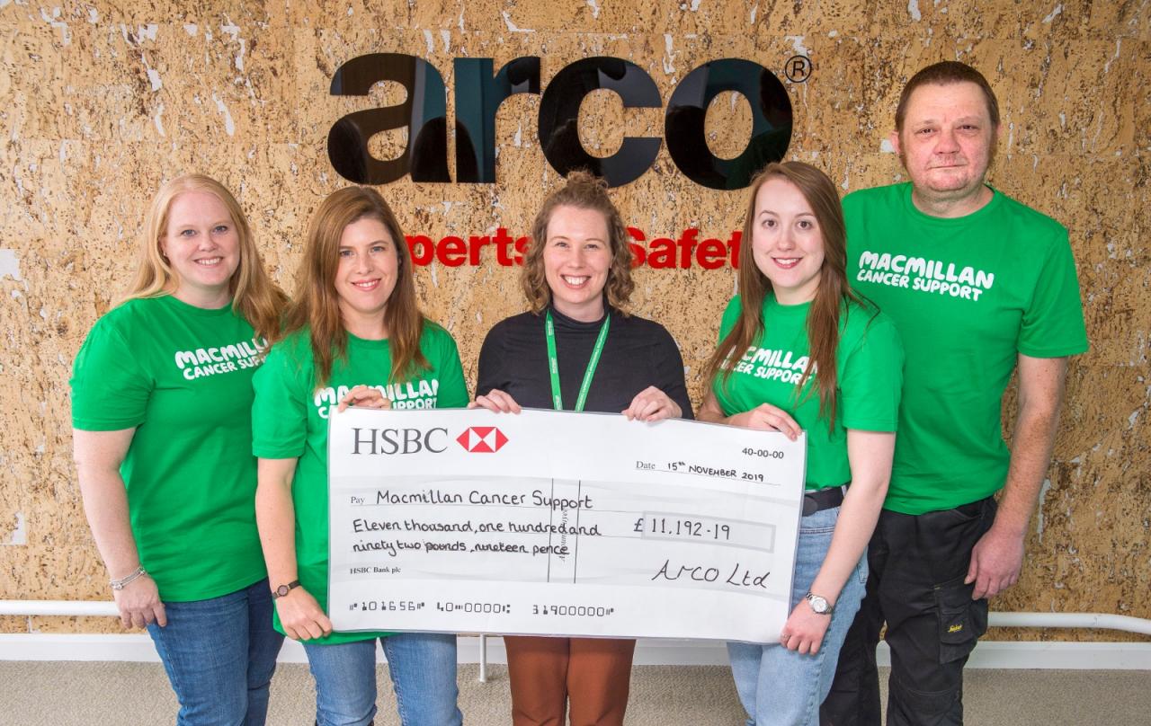 Arco raised over £175,000 for Macmillan Cancer Support