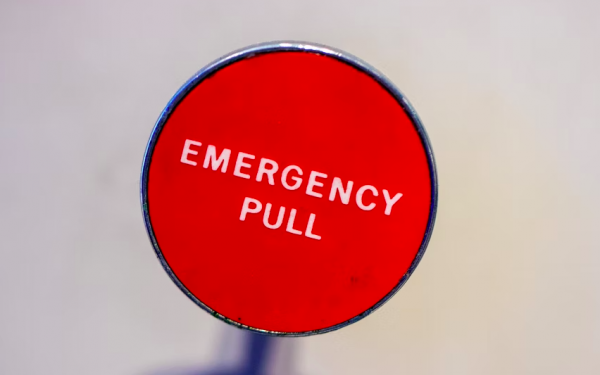 Red emergency pull stopper